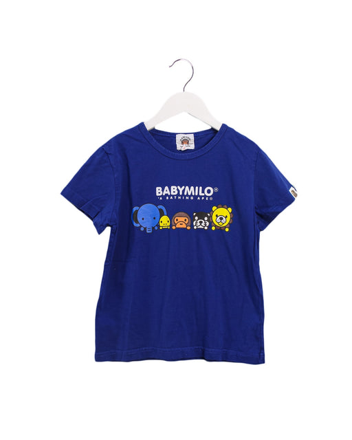 A Blue Short Sleeve T Shirts from BAPE KIDS in size 10Y for boy. (Front View)