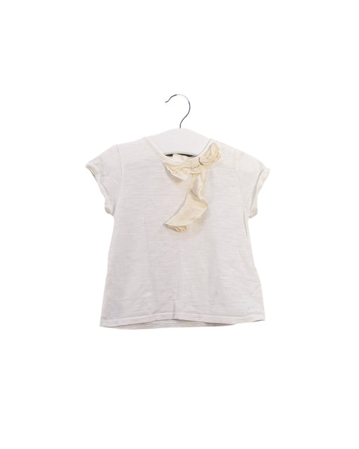 A Ivory Short Sleeve T Shirts from Chloe in size 6-12M for girl. (Front View)