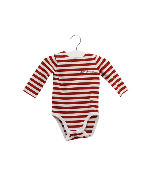 A Red Long Sleeve Bodysuits from Jacadi in size 0-3M for boy. (Front View)