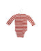 A Red Long Sleeve Bodysuits from Jacadi in size 0-3M for boy. (Back View)