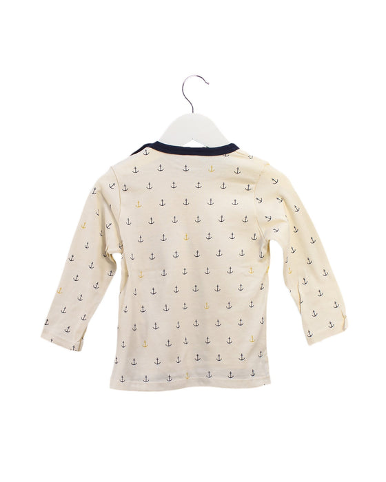 A Ivory Long Sleeve Tops from Petit Bateau in size 12-18M for boy. (Back View)