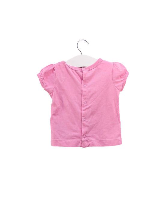 A Pink Short Sleeve T Shirts from Jacadi in size 3-6M for girl. (Back View)