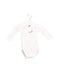 A White Long Sleeve Bodysuits from Petit Bateau in size 0-3M for boy. (Front View)