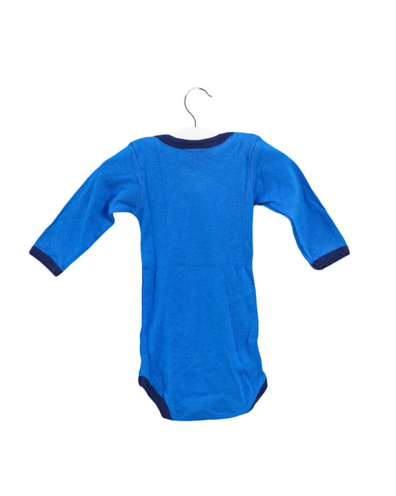 A Blue Long Sleeve Bodysuits from Petit Bateau in size 0-3M for boy. (Back View)