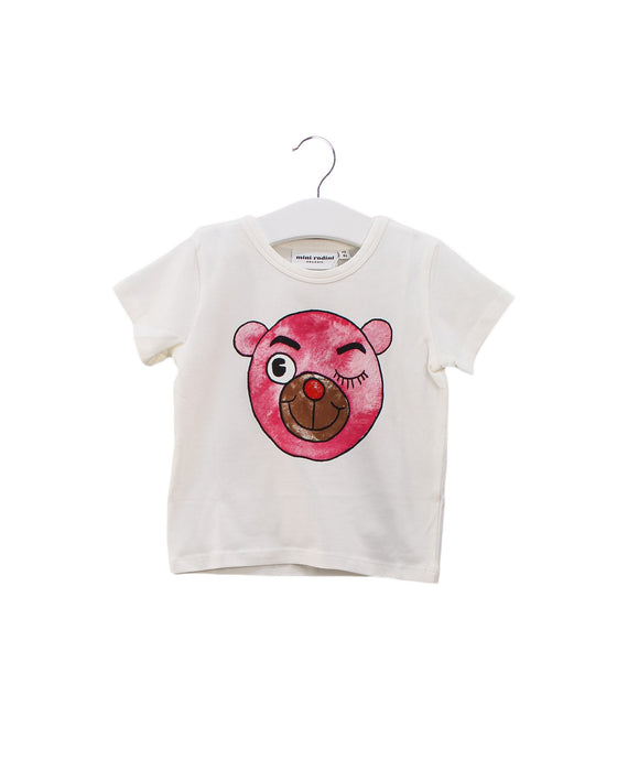 A White Short Sleeve T Shirts from Mini Rodini in size 12-18M for girl. (Front View)