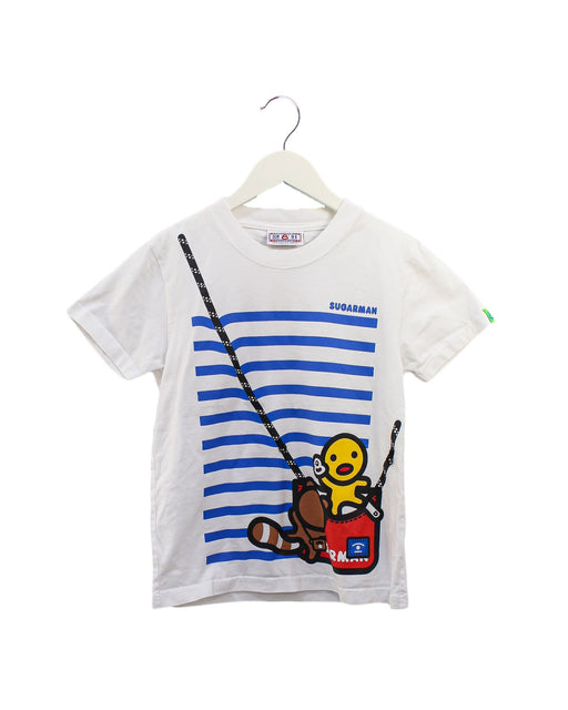 A White Short Sleeve T Shirts from Sugarman in size 9Y for boy. (Front View)