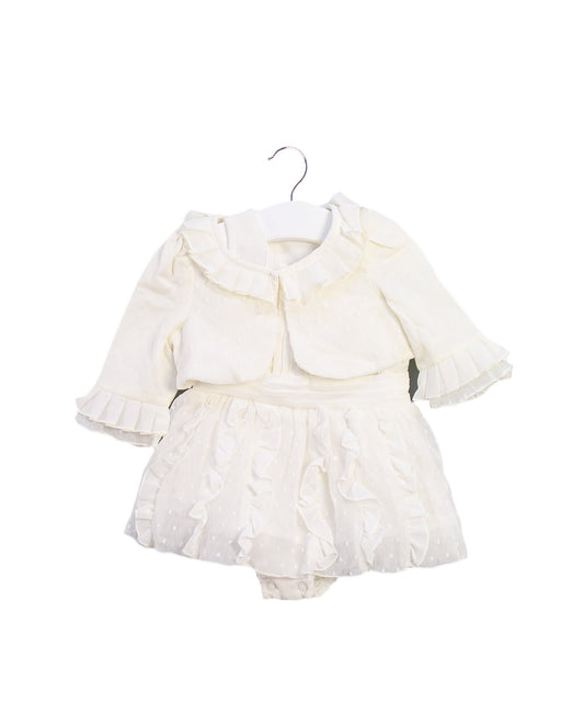 A Ivory Long Sleeve Bodysuits from Nicholas & Bears in size 0-3M for girl. (Front View)