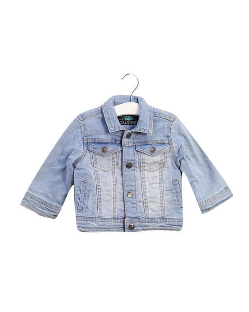 A Blue Lightweight Jackets from Sarabanda in size 6-12M for neutral. (Front View)