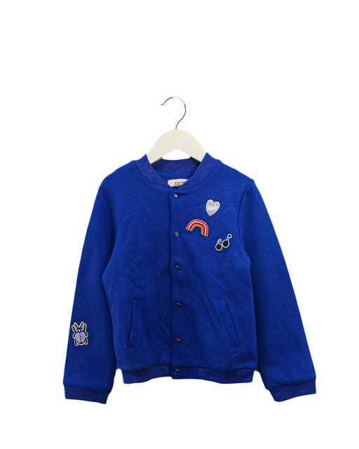 A Blue Lightweight Jackets from Catimini in size 6T for girl. (Front View)