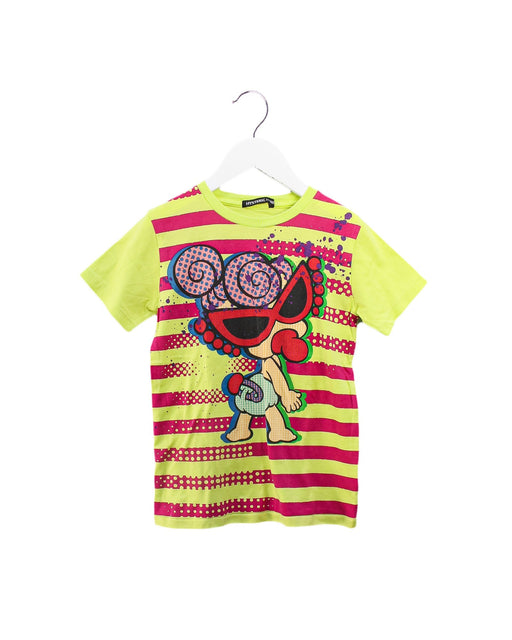 A Yellow Short Sleeve T Shirts from Hysteric Mini in size 5T for girl. (Front View)