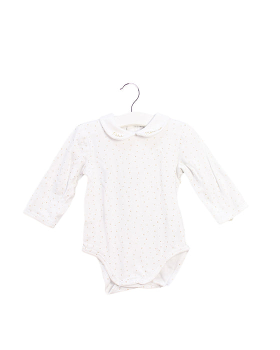 A White Long Sleeve Bodysuits from Carrément Beau in size 6-12M for girl. (Front View)
