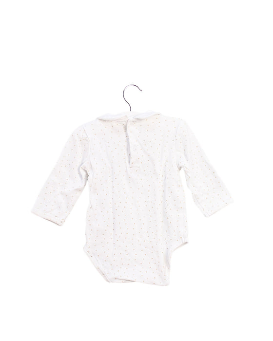 A White Long Sleeve Bodysuits from Carrément Beau in size 6-12M for girl. (Back View)