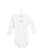 A White Long Sleeve Bodysuits from Petit Bateau in size 6-12M for boy. (Front View)