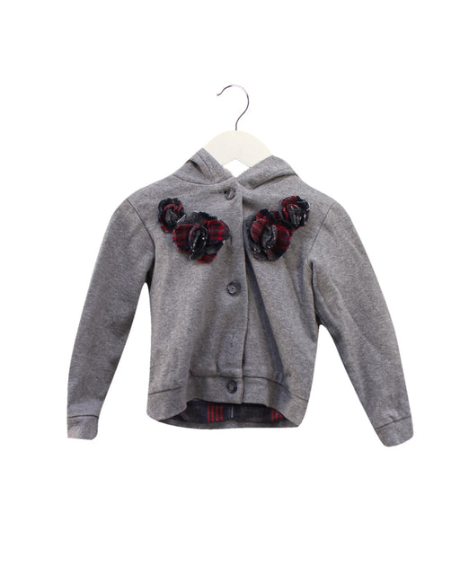 A Grey Buttoned Sweatshirts from Dolce & Gabbana in size 3T for girl. (Front View)