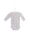 A Grey Long Sleeve Bodysuits from Petit Bateau in size 0-3M for girl. (Back View)