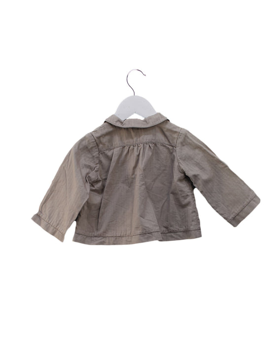 A Taupe Lightweight Jackets from Bonpoint in size 6-12M for girl. (Back View)