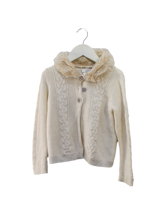 Jacadi Cardigan with Removeable Faux Fur Trim 4T