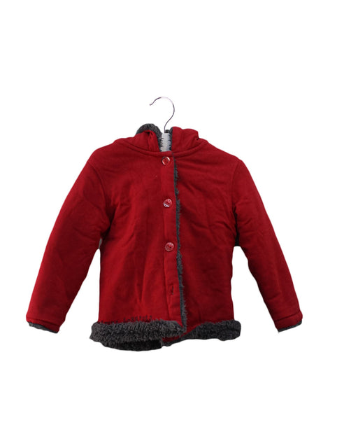 A Red Lightweight Jackets from La Compagnie des Petits in size 18-24M for girl. (Front View)