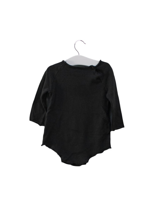 A Black Long Sleeve Bodysuits from Pequeno Tocon in size 6-12M for neutral. (Back View)