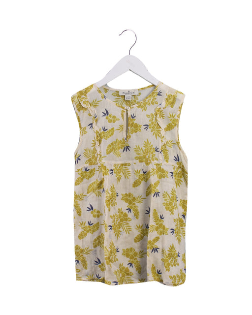 A Yellow Sleeveless Tops from Massimo Dutti in size 11Y for girl. (Front View)