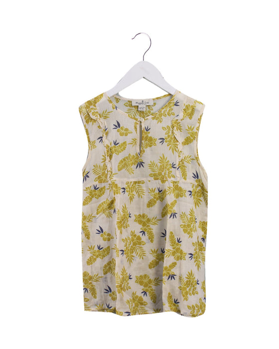 A Yellow Sleeveless Tops from Massimo Dutti in size 11Y for girl. (Front View)