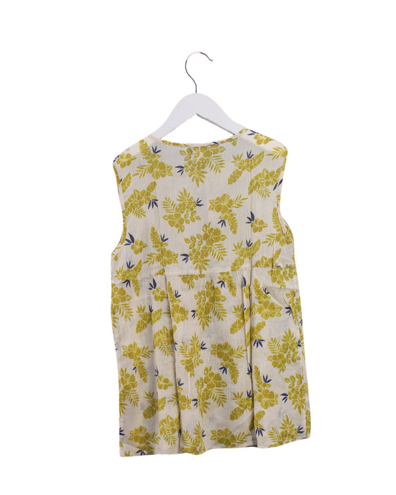 A Yellow Sleeveless Tops from Massimo Dutti in size 11Y for girl. (Back View)