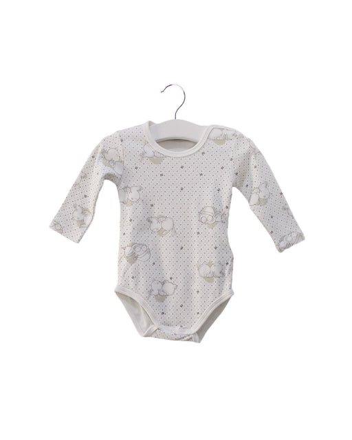 A White Long Sleeve Bodysuits from Chicco in size 3-6M for neutral. (Front View)