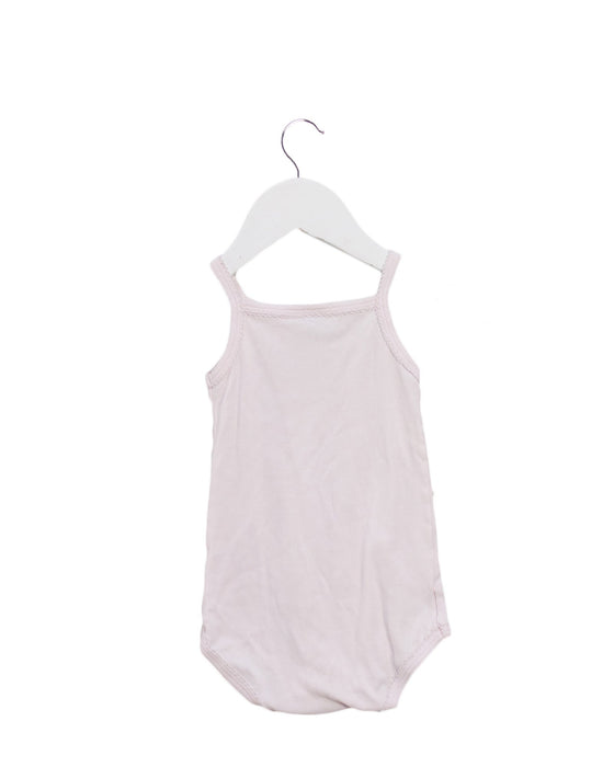 A Pink Sleeveless Bodysuits from Petit Bateau in size 3-6M for girl. (Back View)