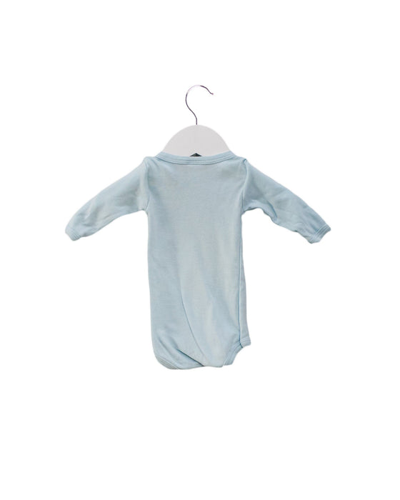A Blue Long Sleeve Bodysuits from Petit Bateau in size 0-3M for neutral. (Back View)