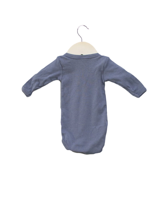 A Blue Long Sleeve Bodysuits from Petit Bateau in size 0-3M for neutral. (Back View)