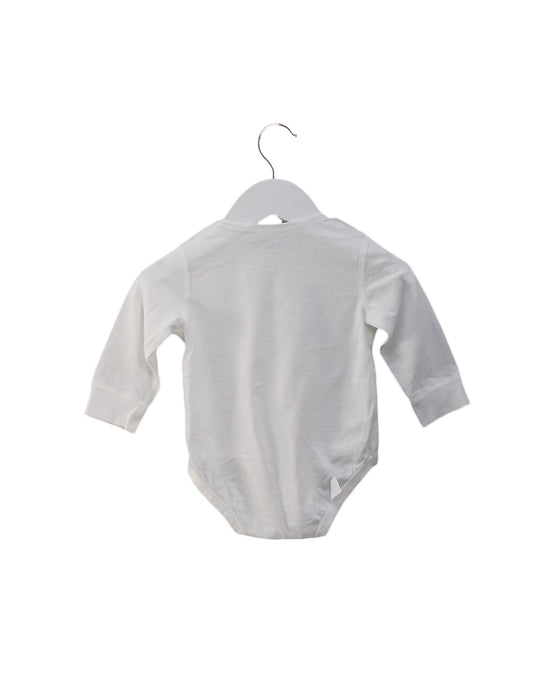 A White Long Sleeve Bodysuits from Mides in size 6-12M for neutral. (Back View)