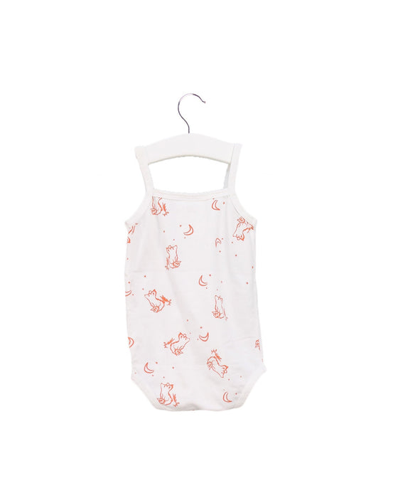 A White Sleeveless Bodysuits from Babu in size 0-3M for girl. (Back View)