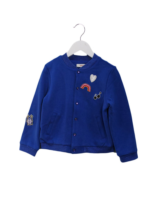 A Blue Lightweight Jackets from Catimini in size 4T for girl. (Front View)