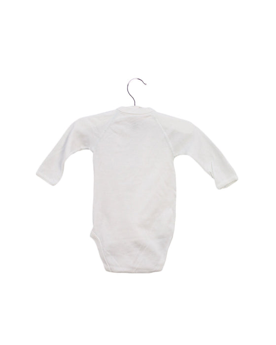 A White Long Sleeve Bodysuits from Petit Bateau in size 0-3M for boy. (Back View)