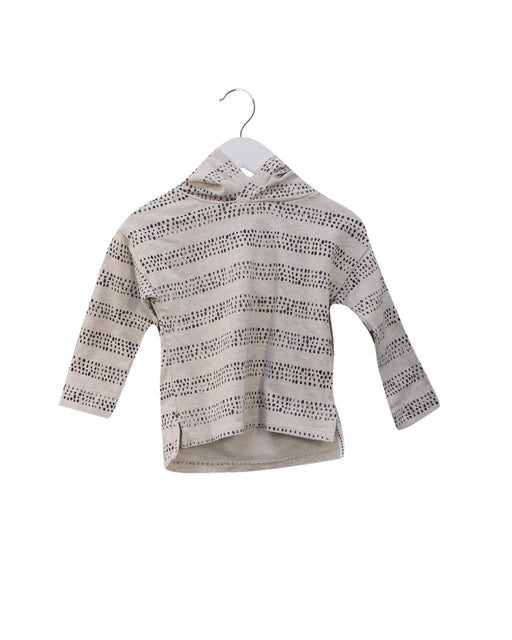 A Ivory Hooded Sweatshirts from miles baby in size 6-12M for boy. (Front View)