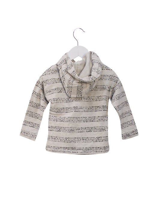 A Ivory Hooded Sweatshirts from miles baby in size 6-12M for boy. (Back View)