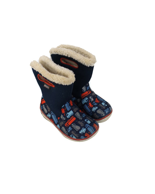 A Navy Winter Boots from Bogs in size 4T for boy. (Front View)