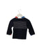 A Navy Long Sleeve Polos from Jacadi in size 12-18M for boy. (Back View)