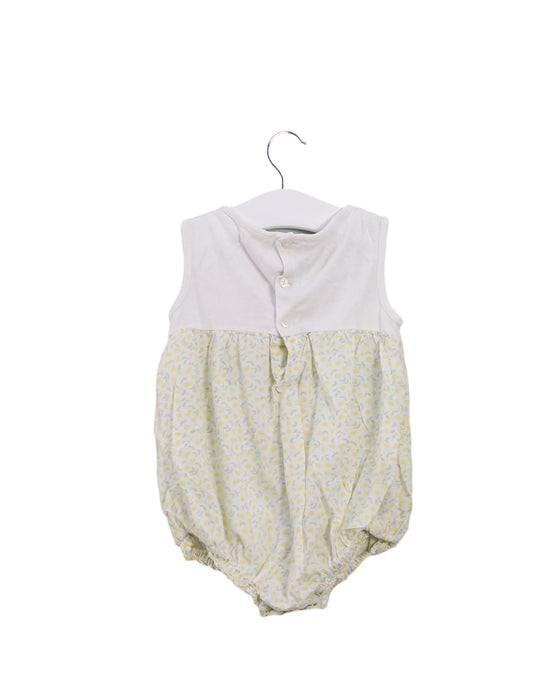 A Yellow Sleeveless Bodysuits from Bout'Chou in size 6-12M for girl. (Back View)