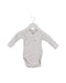 A Ivory Long Sleeve Bodysuits from Petit Bateau in size 0-3M for girl. (Front View)
