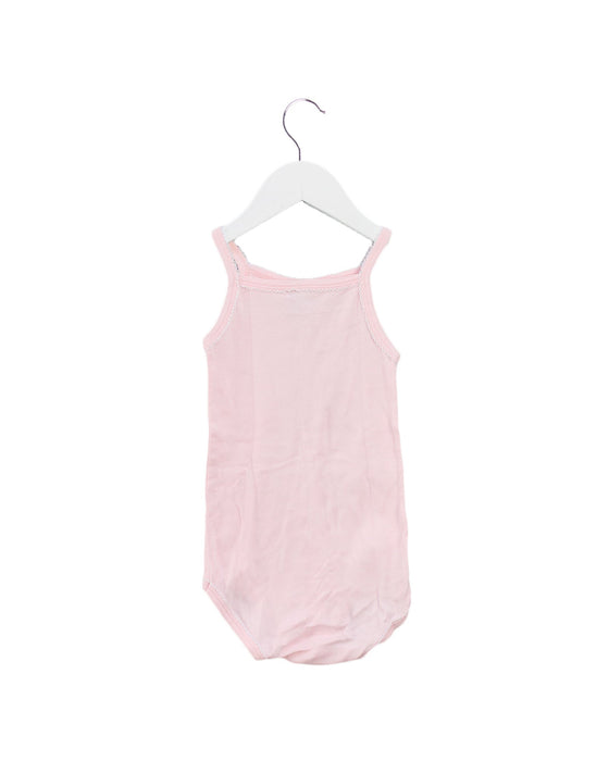 A Pink Sleeveless Bodysuits from Petit Bateau in size 3T for girl. (Back View)