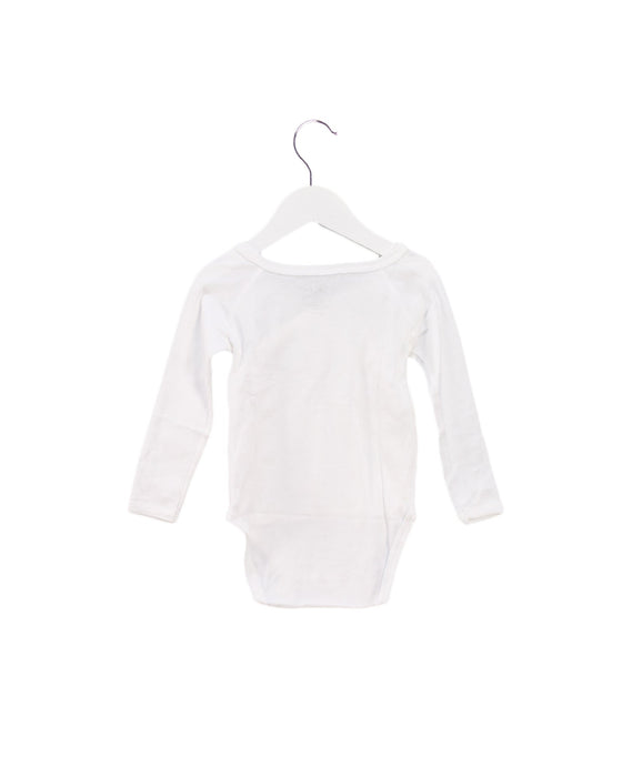 A White Long Sleeve Bodysuits from Petit Bateau in size 6-12M for girl. (Back View)