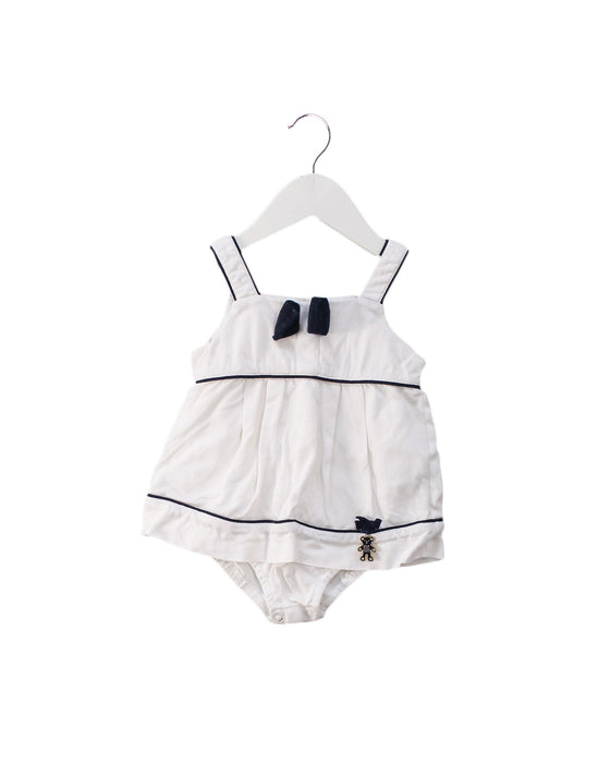 A White Sleeveless Bodysuits from Nicholas & Bears in size 12-18M for girl. (Front View)