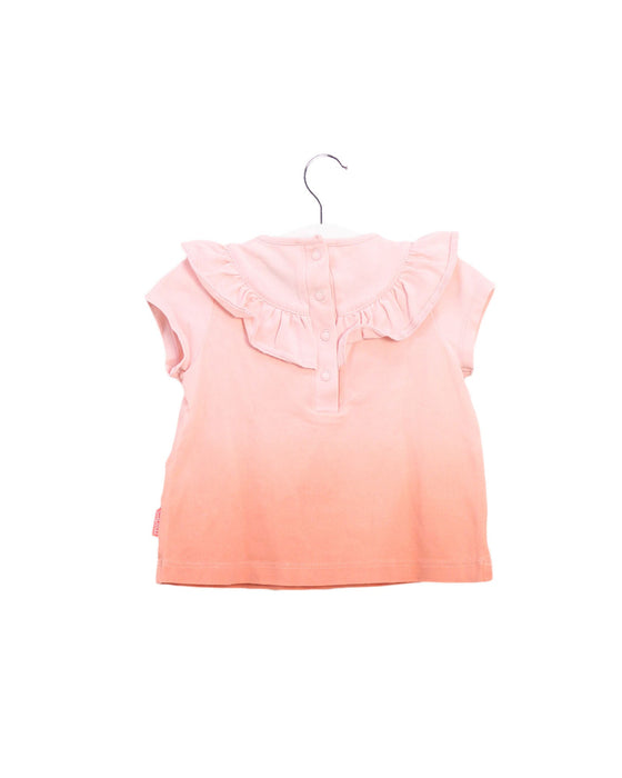 A Pink Short Sleeve Tops from Mides in size 6-12M for girl. (Back View)