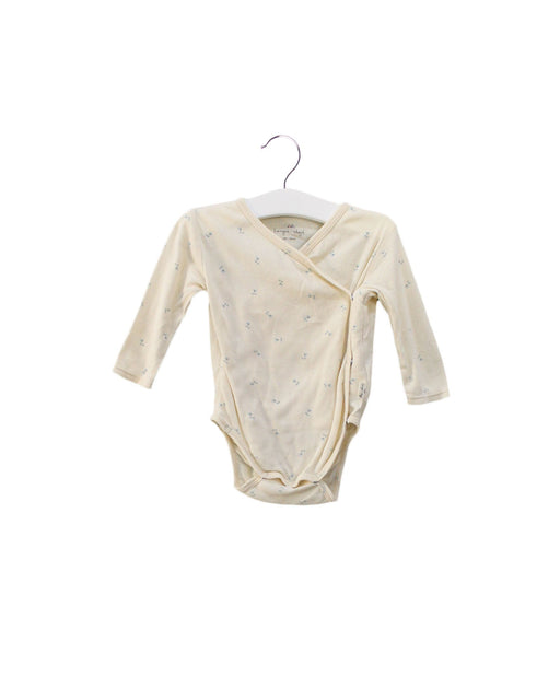 A Ivory Long Sleeve Bodysuits from Konges Sløjd in size 0-3M for girl. (Front View)