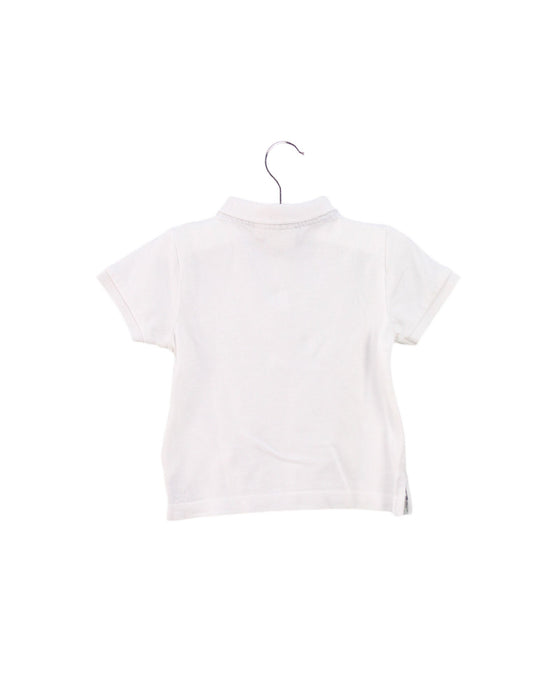 A White Short Sleeve Polos from Cyrillus in size 12-18M for boy. (Back View)