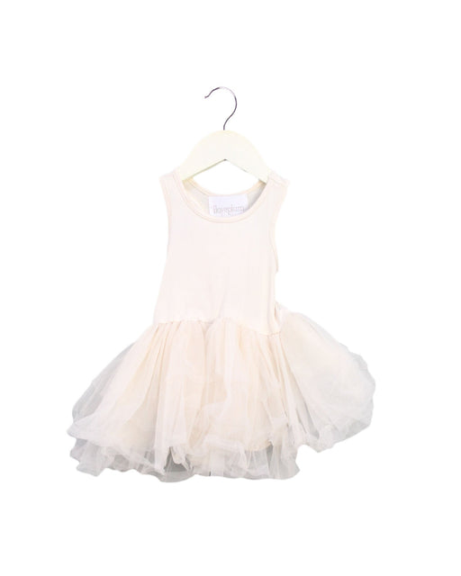 A Ivory Sleeveless Dresses from iloveplum in size 6-12M for girl. (Front View)