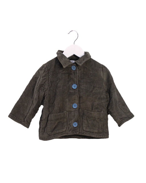 A Green Lightweight Jackets from Boden in size 12-18M for girl. (Front View)