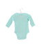 A Teal Long Sleeve Bodysuits from Hudson Baby in size 0-3M for girl. (Back View)