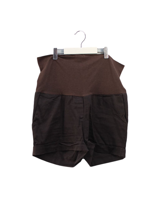 A Brown Shorts from Mothers en Vogue in size M for maternity. (Front View)